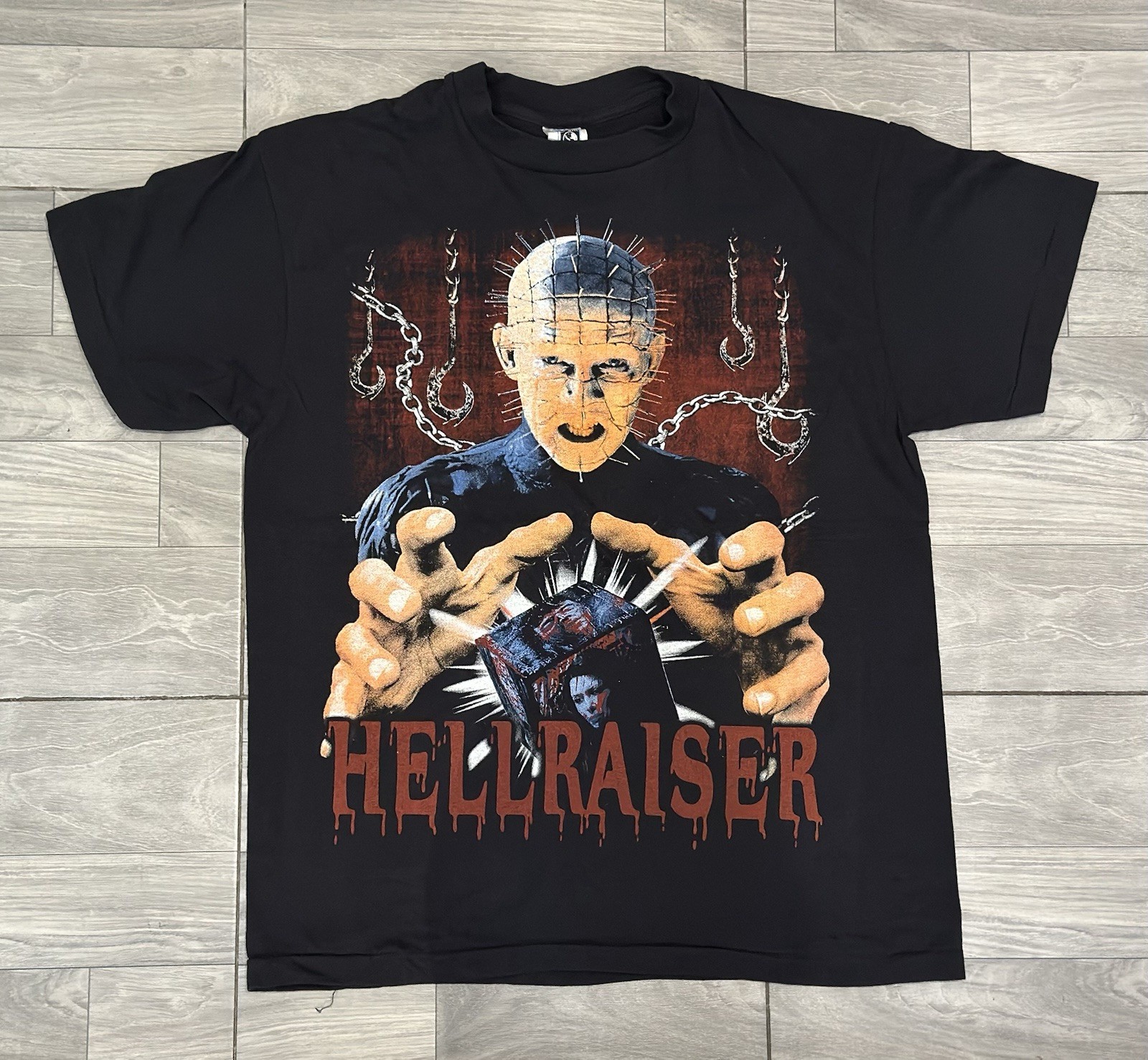 HELLRAISER vintage 1987 HORROR MOVIE t shirt PINHEAD L
