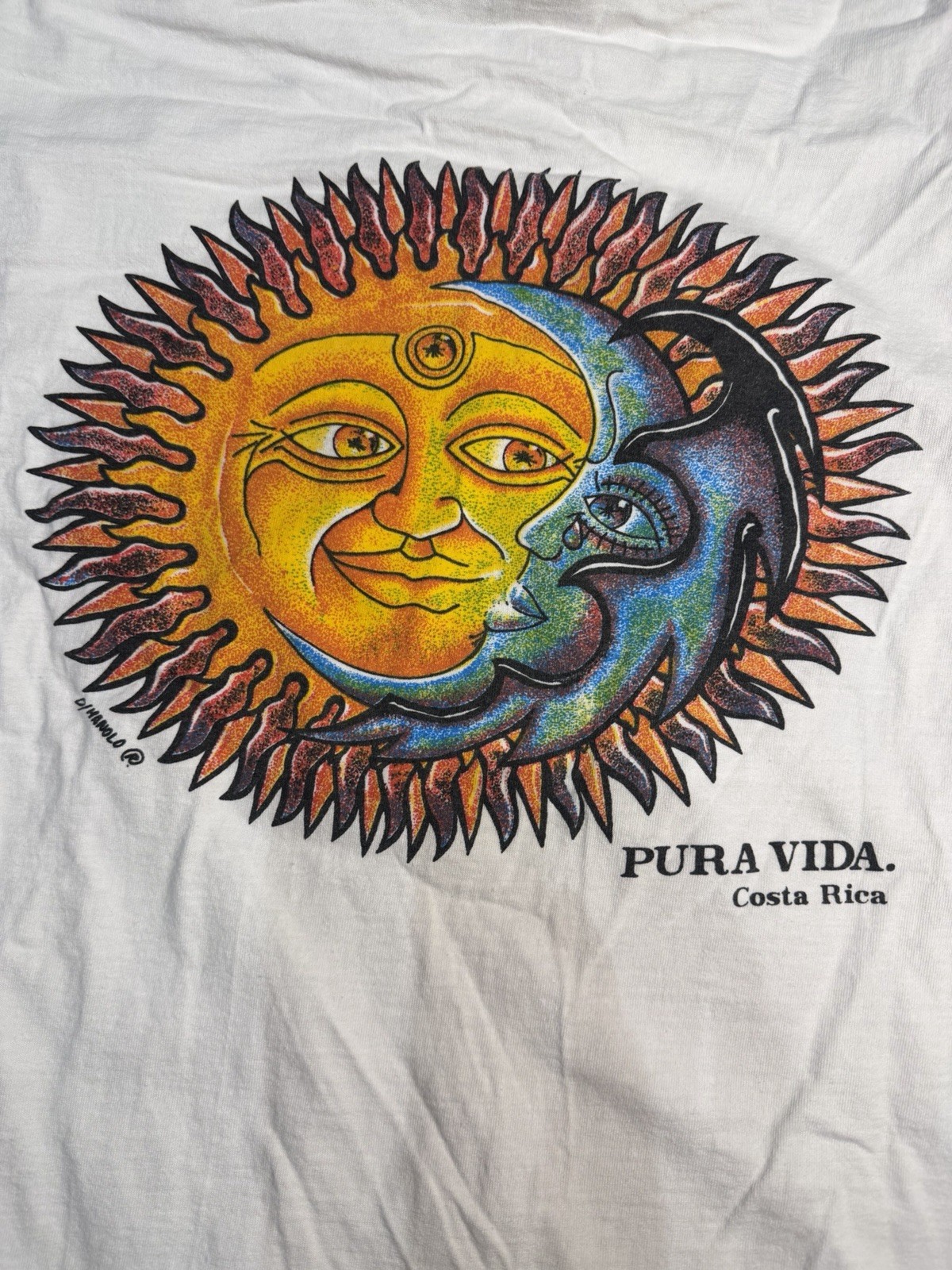 Vintage Costa Rica Sun And Moon Back Graphic Tee