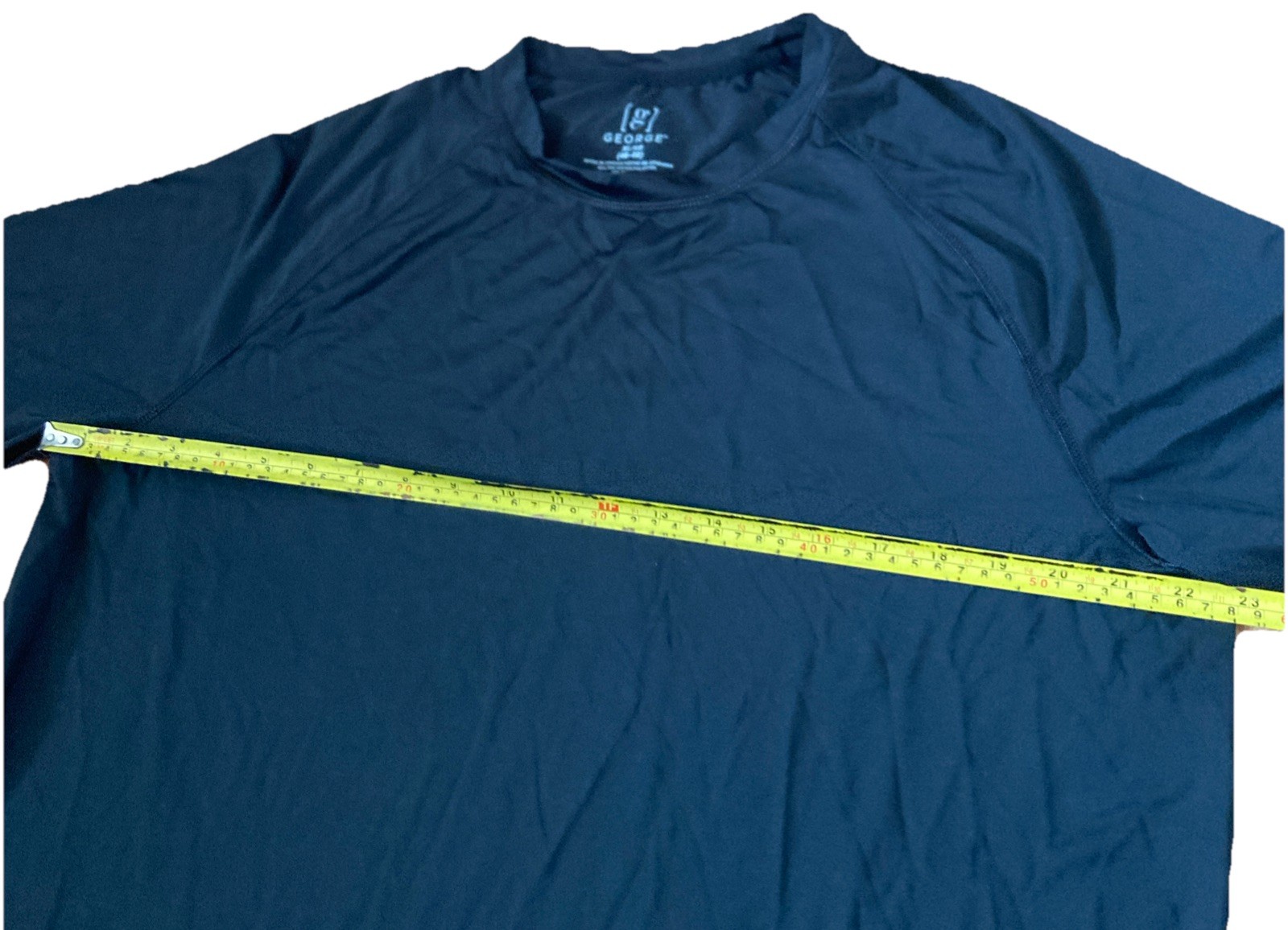 George Black Athletic Polyester Spandex T-Shirt Rash Guard Mens Size XL (46-48)