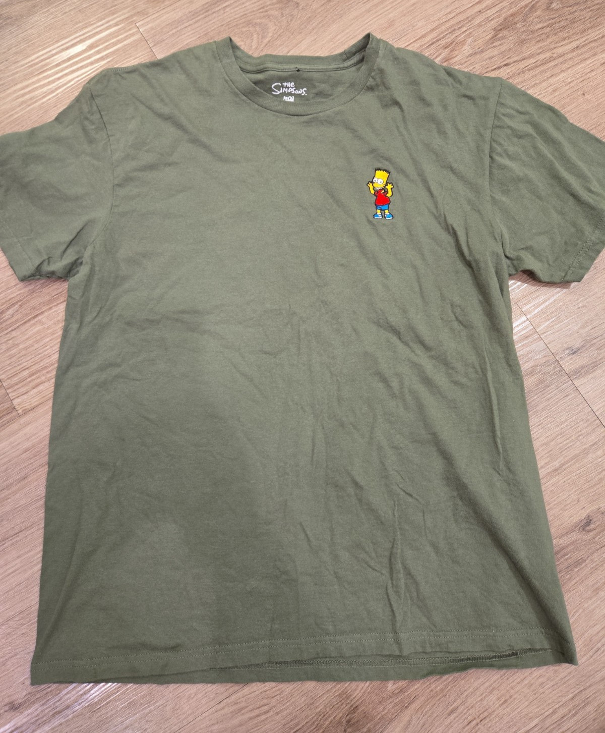 Vintage Bart Simpson Embroidered T-Shirt Green Fox Men’s Size Large