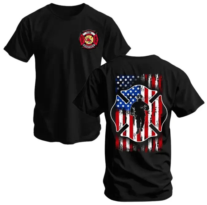 Firefighter Mom Graphic T-Shirt 100% Cotton Super Cool for Summer Outfit