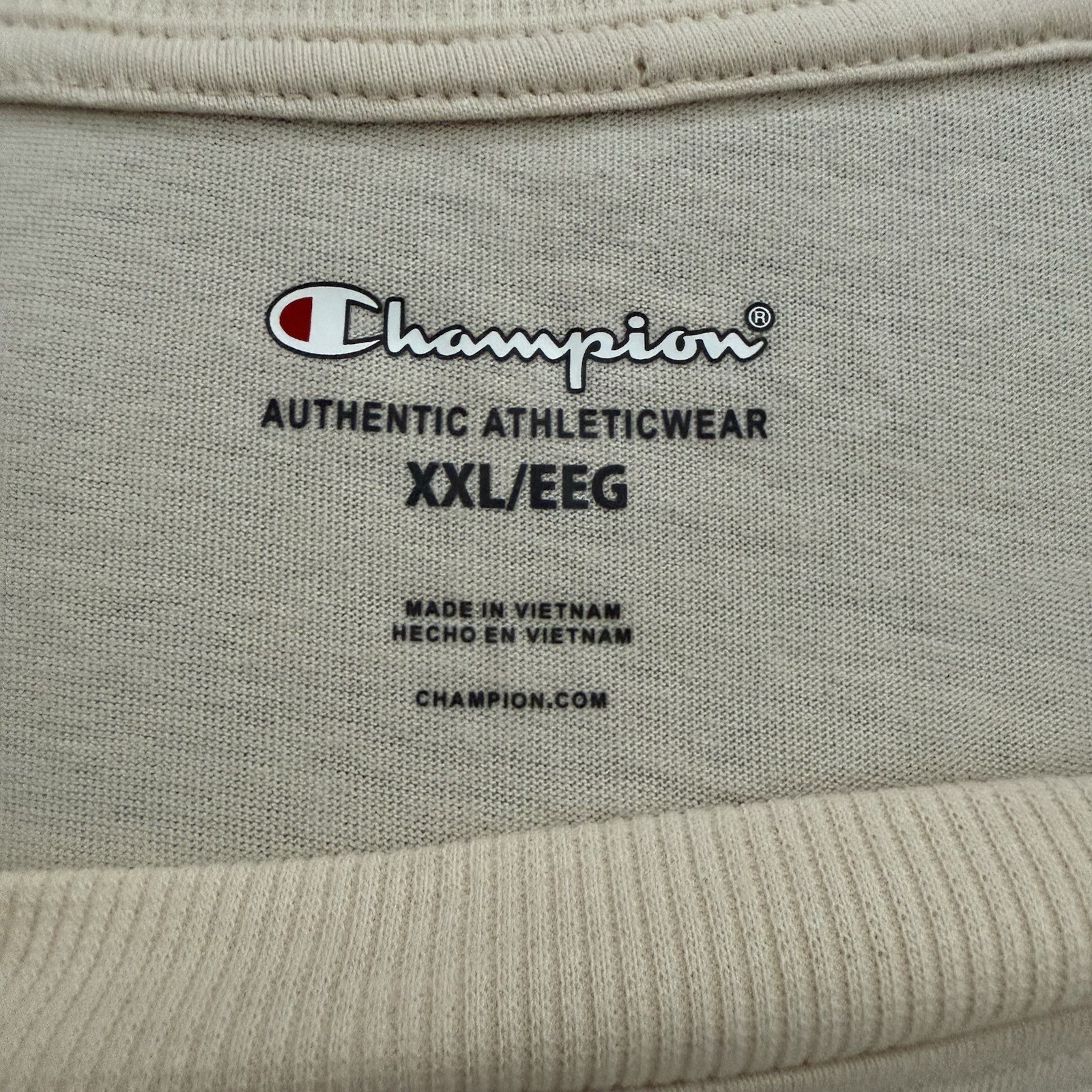 Champion Mens Crew Neck Short Sleeve T-Shirt Fresh Skin Tan 2XL New With Tags