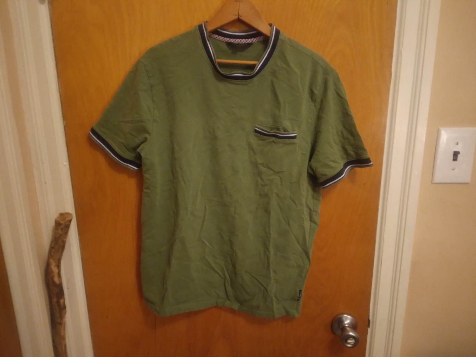 Ben Sherman Green Crew Neck Pocket Short Sleeve T-Shirt Men’s Size Medium