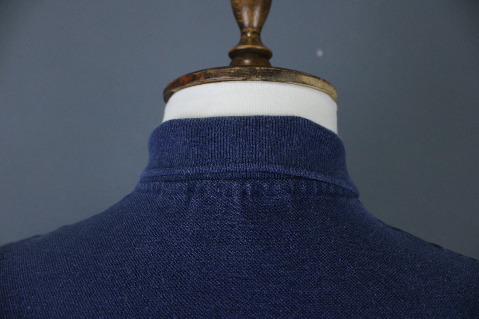 Lacoste Classic Fit Navy Blue Solid Cotton Long Sleeve Polo Shirt Size FR 3 / S