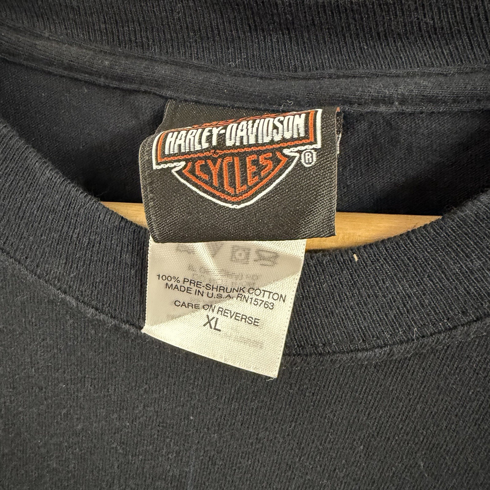 Vintage 2008 Scooby-Doo Harley Davidson Motorcycle Black Mens size XL T-Shirt