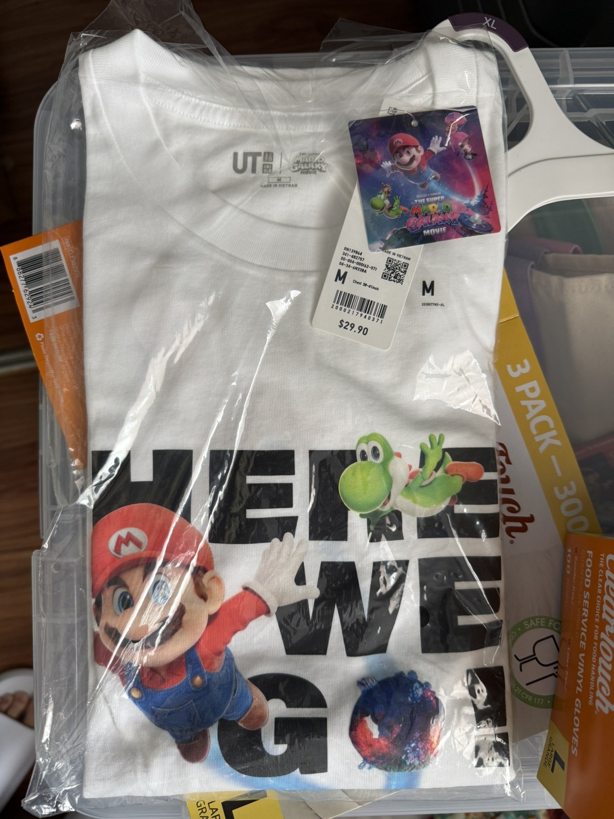 The Super Mario Galaxy Movie UNIQLO UT Gtaphic T-Shirt 00 WHITE medium m yoshi