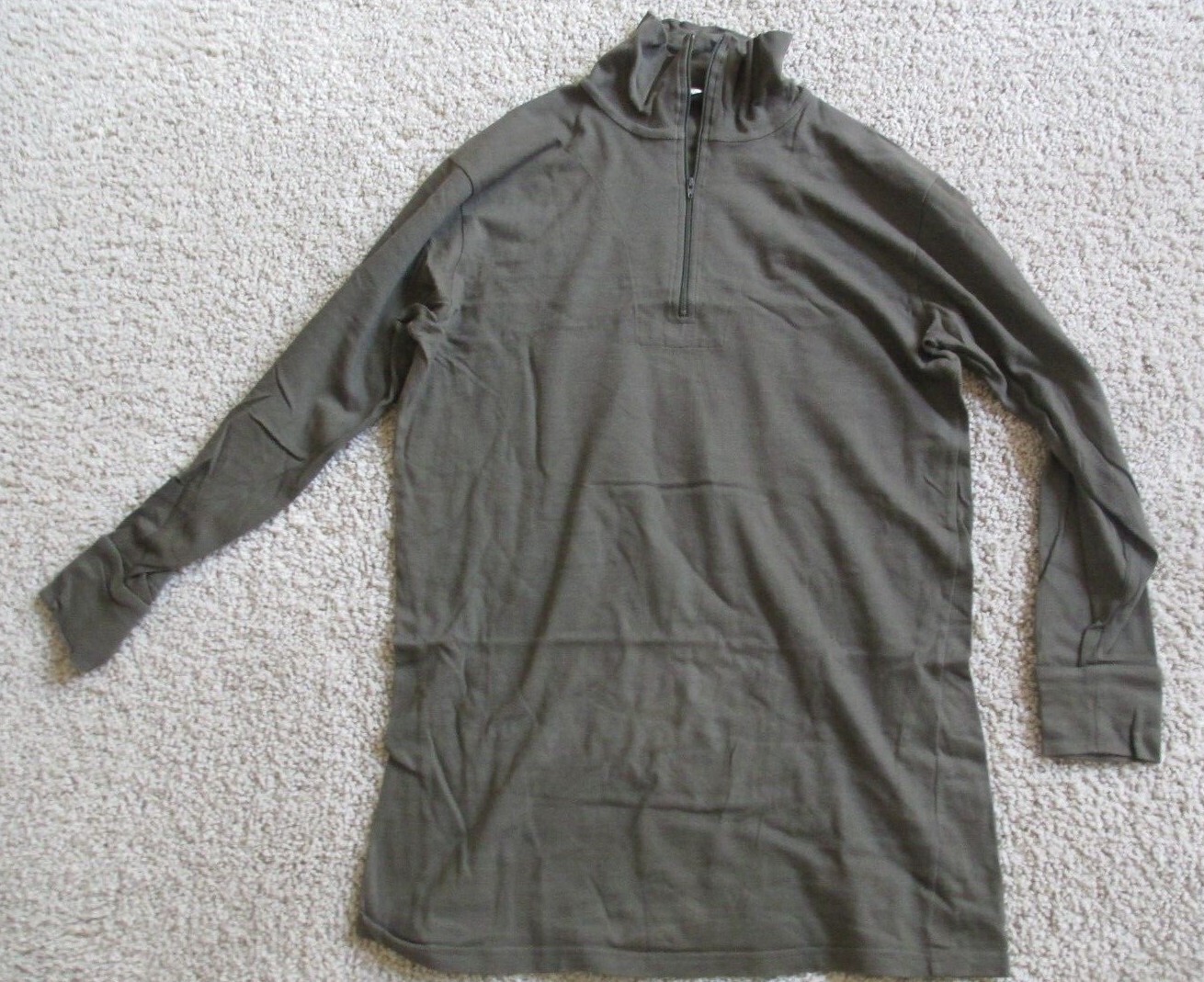 German Bundeswehr Olive 100% Cotton Turtleneck Shirt – Multiple Sizes