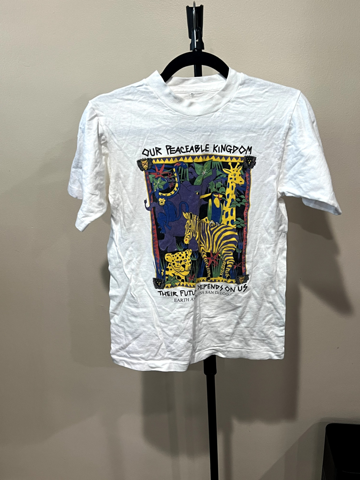 Vintage 90’s Animal Righter/Climate Control San Diego Tee