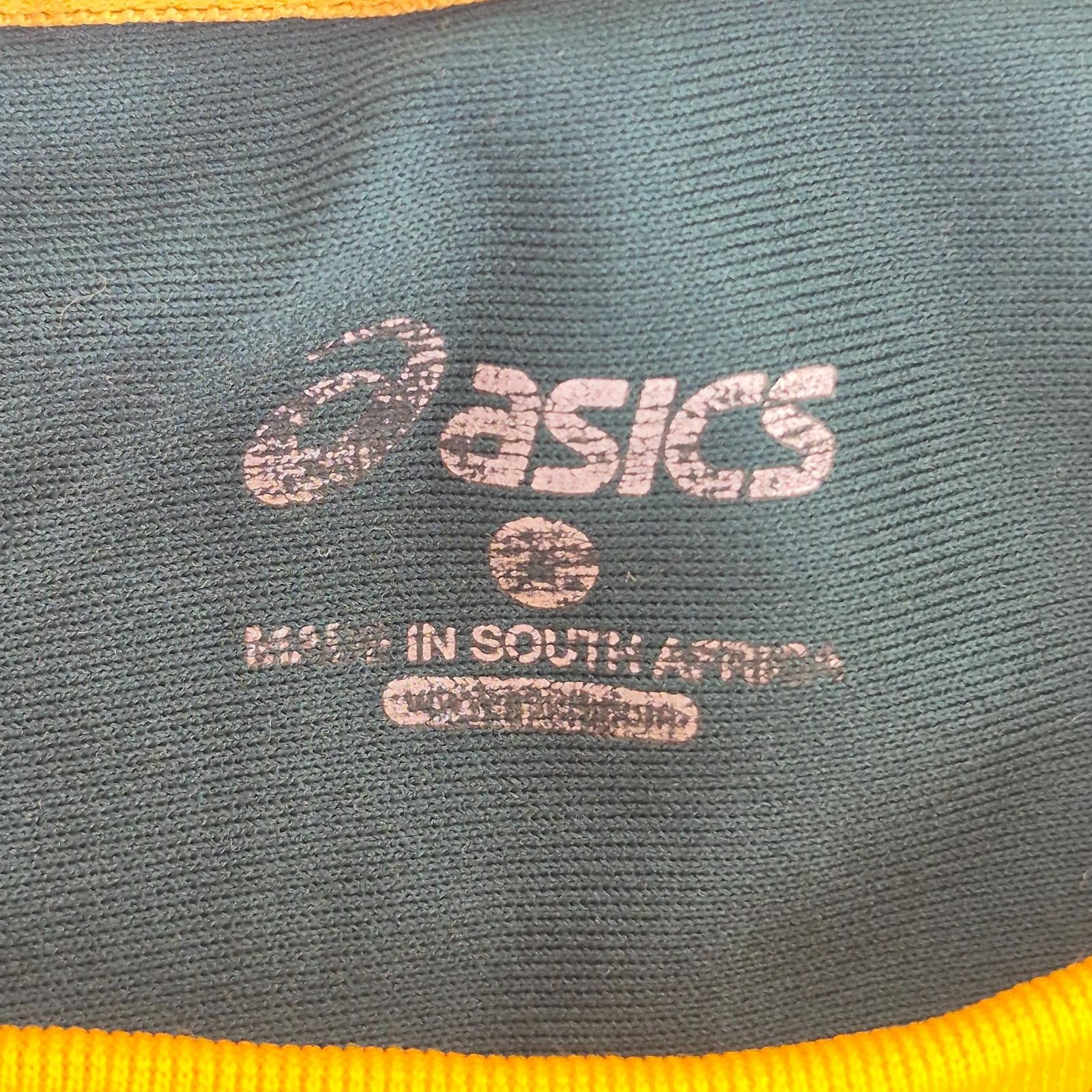 SOUTH AFRICA Top Medium Green Mens Round Neck Short Sleeve Asics Training