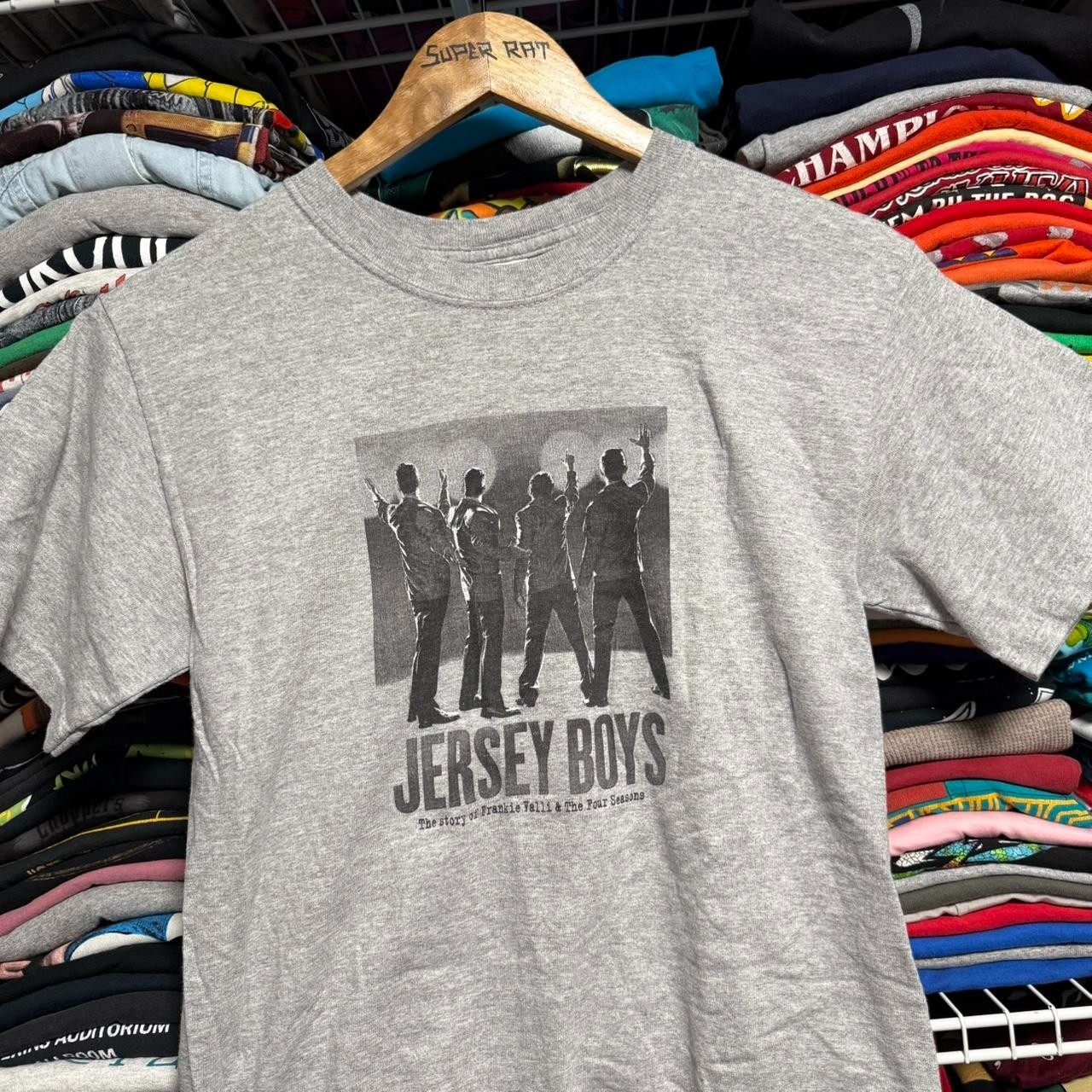 Jersey Boys the story of Frankie valli & the four seasons grey t-shirt