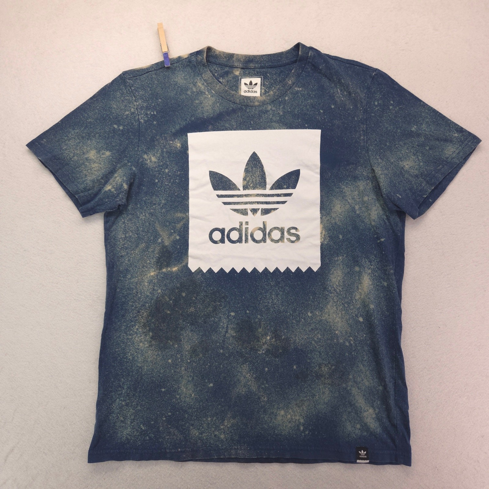 Adidas Casual Crew Neck Short Sleeve Graphic T Shirt Mens Size Large L Tie Dye