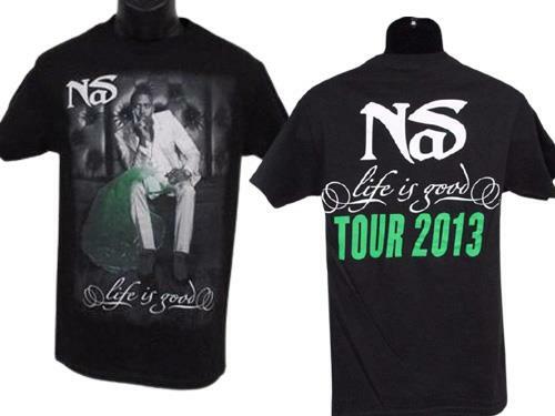 New NAS “Life is Good Tour 2013 Mens Adult Sizes S-M Band Black Concert Shirt