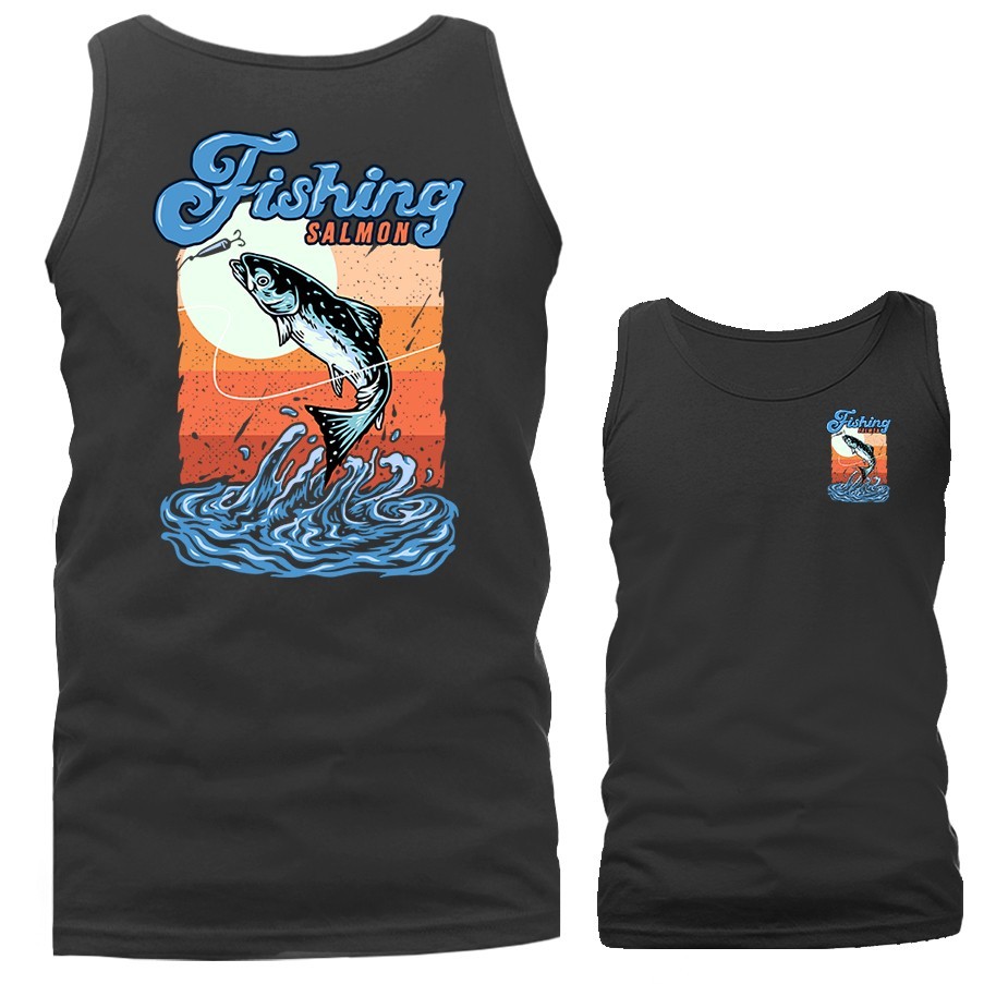 Salmon Fishing Outdoor Sports Tank Top