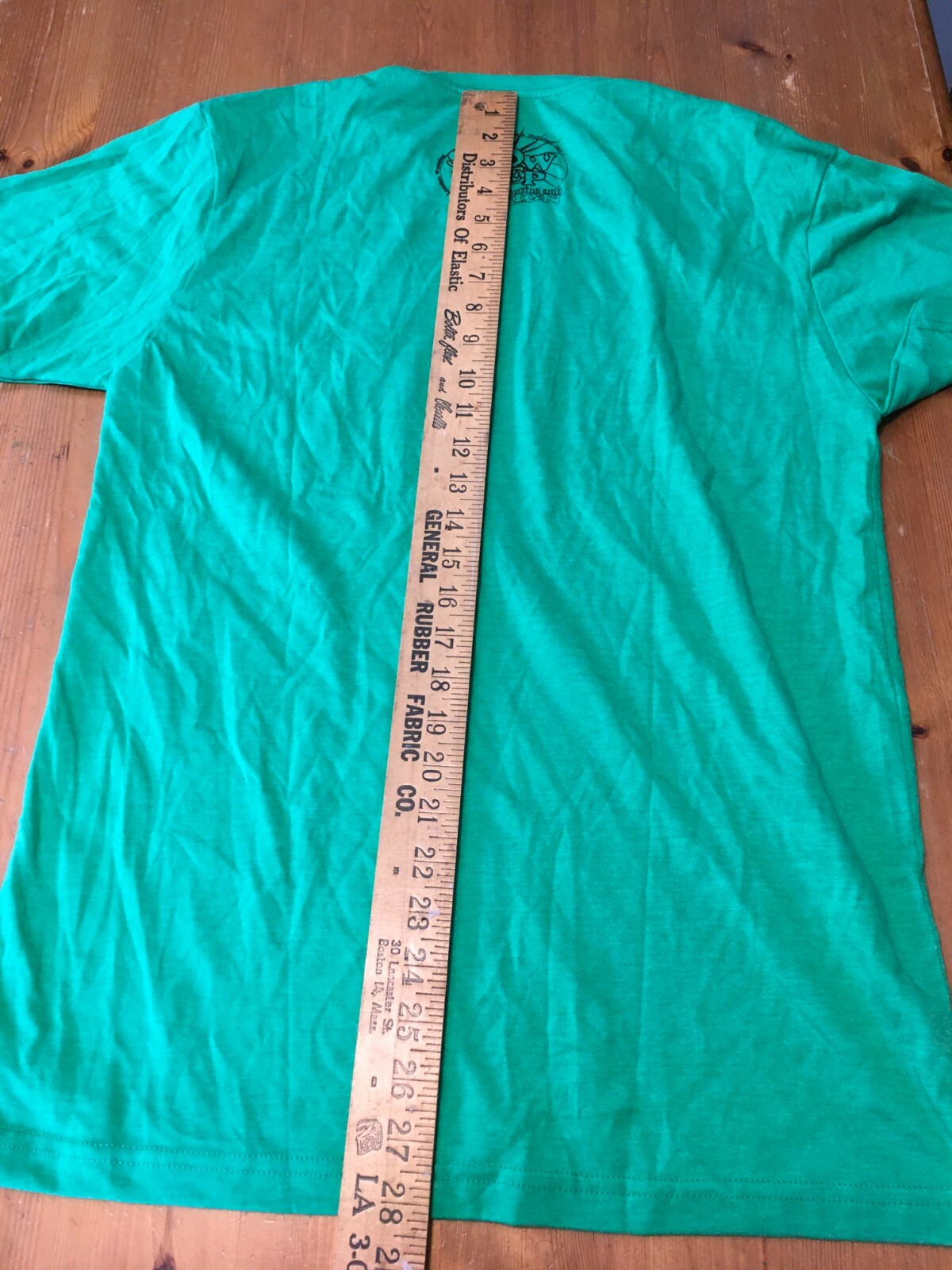 Old Sinks Canyon Ski Area T-Shirt Lander Wyoming M Green Warning Sign