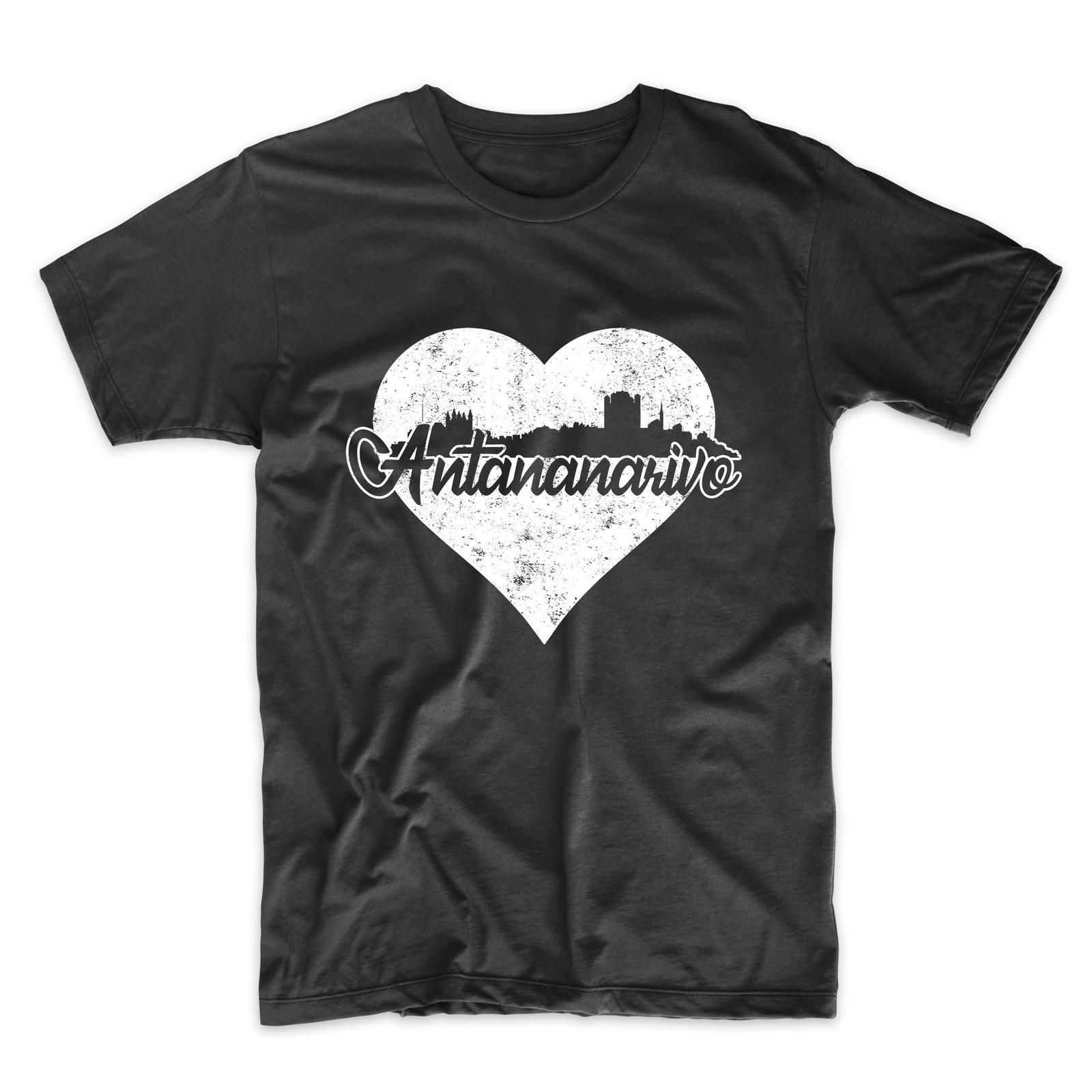 Men’s Antananarivo Shirt – Retro Antananarivo Madagascar Skyline Heart T-Shirt