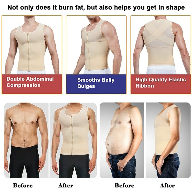 Fajas Para Hombres Faja Reductora De Hombre Men Body Shaper Tummy Control Tanks