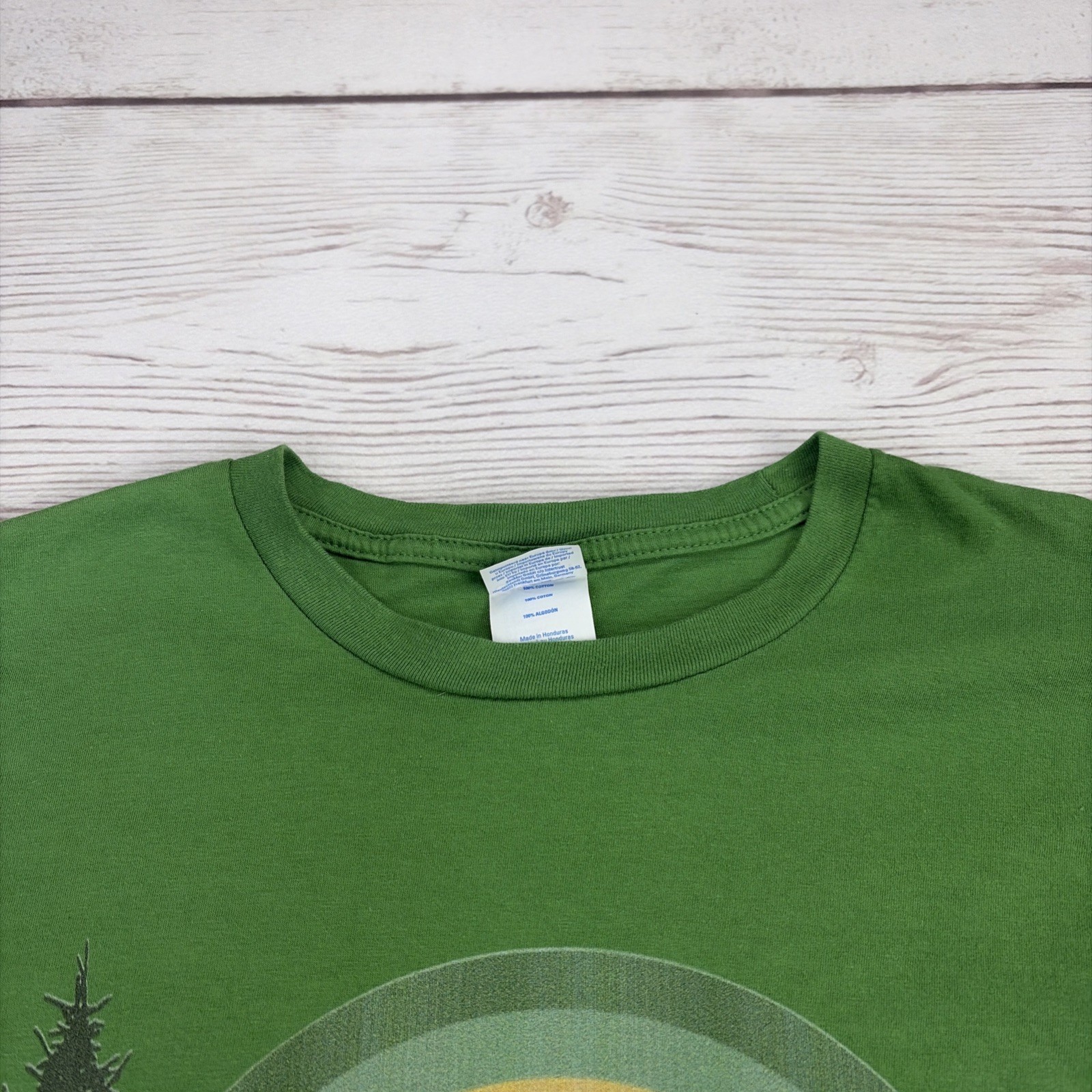 Earth Day Everyday Rainbow Pine Tree Design Novelty Men’s XL Green T-Shirt FreSh