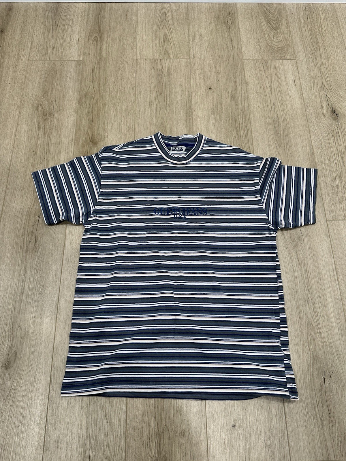 Vintage 90s Guess Jeans USA Striped Shirt Men’s XL Multicolor