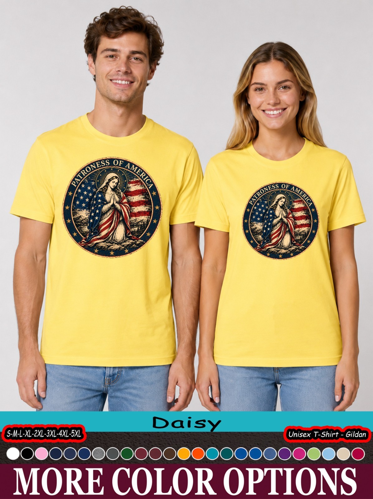 Our Lady Patroness Of America Shirt, Catholic USA Flag Mary Tee