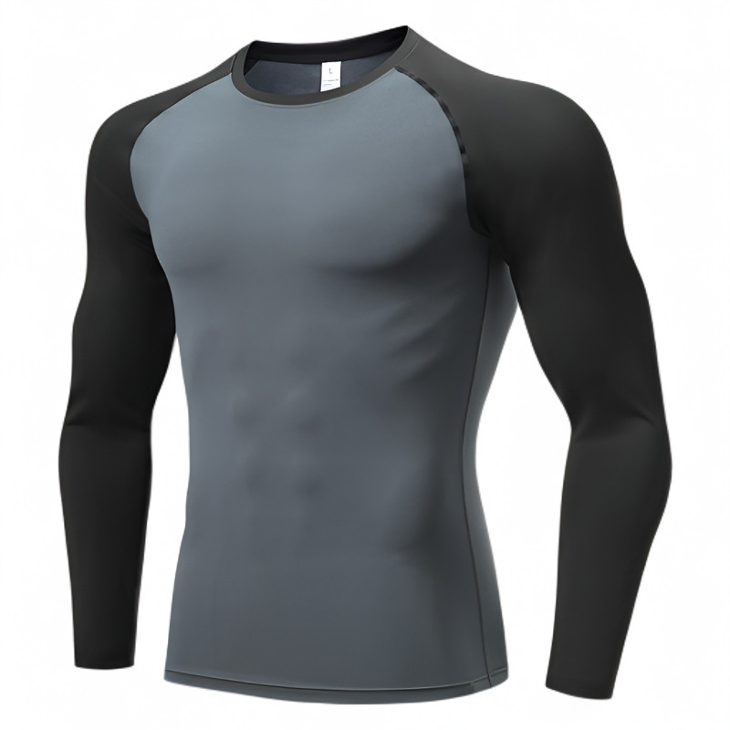 4 Colors Athletic Long Sleeve Compression Shirts Dry Fit Sports Gym Shirts