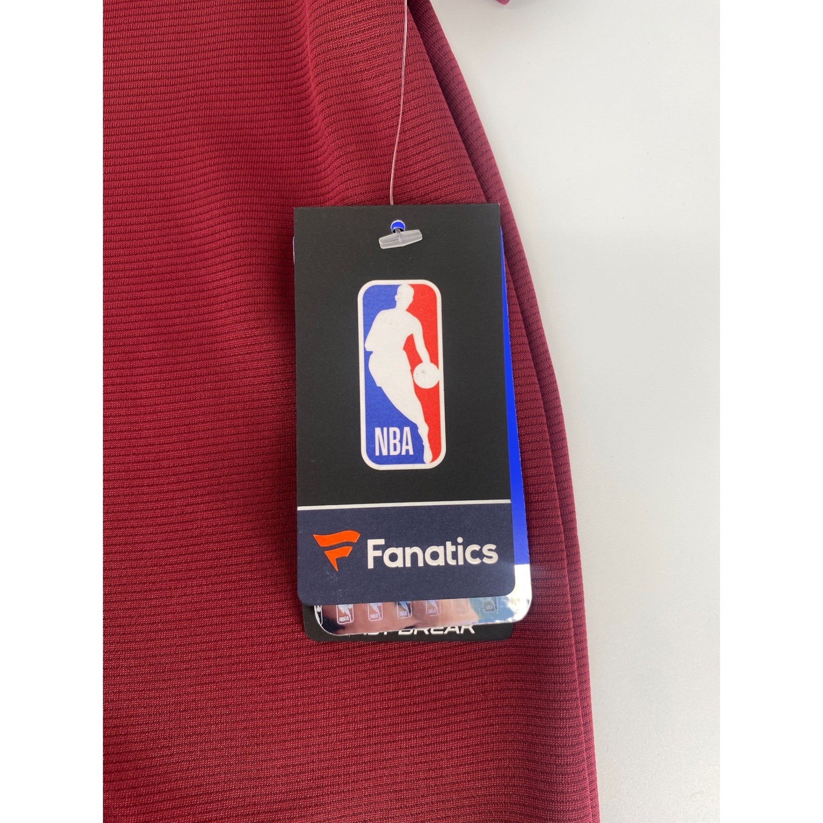 Fanatics NBA Jersey Shirt Mens 3XL Burgundy Wine NWT VNeck Short Sleeve Athletic