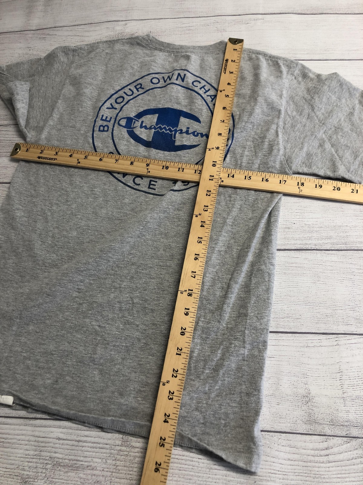 Champion Shirt Mens Small Gray Be Your Own Champion Graphic Athletic
