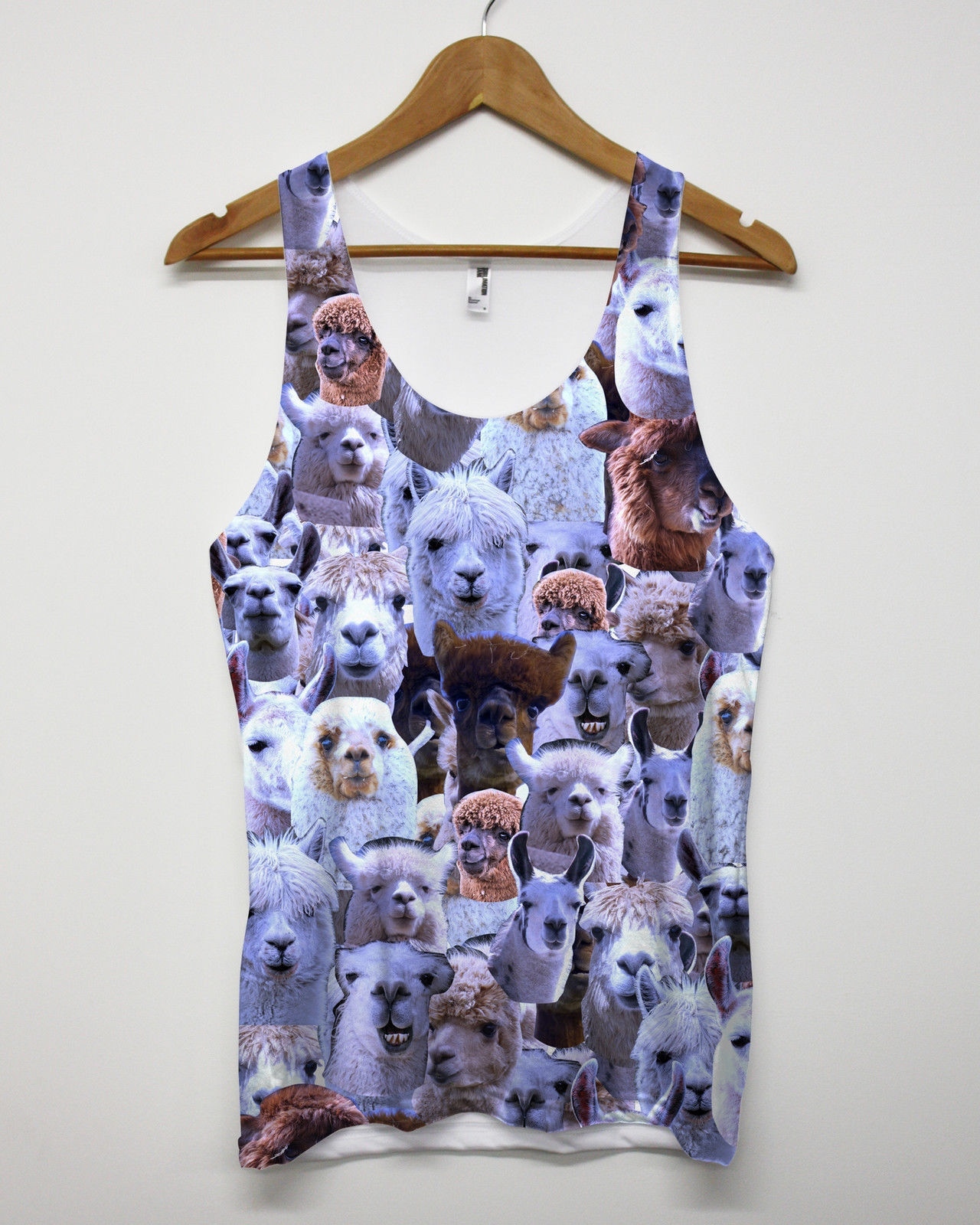 Llama All Over Print Vest Alpaca Singlet Funny Festival Urban Tank Top Men Women