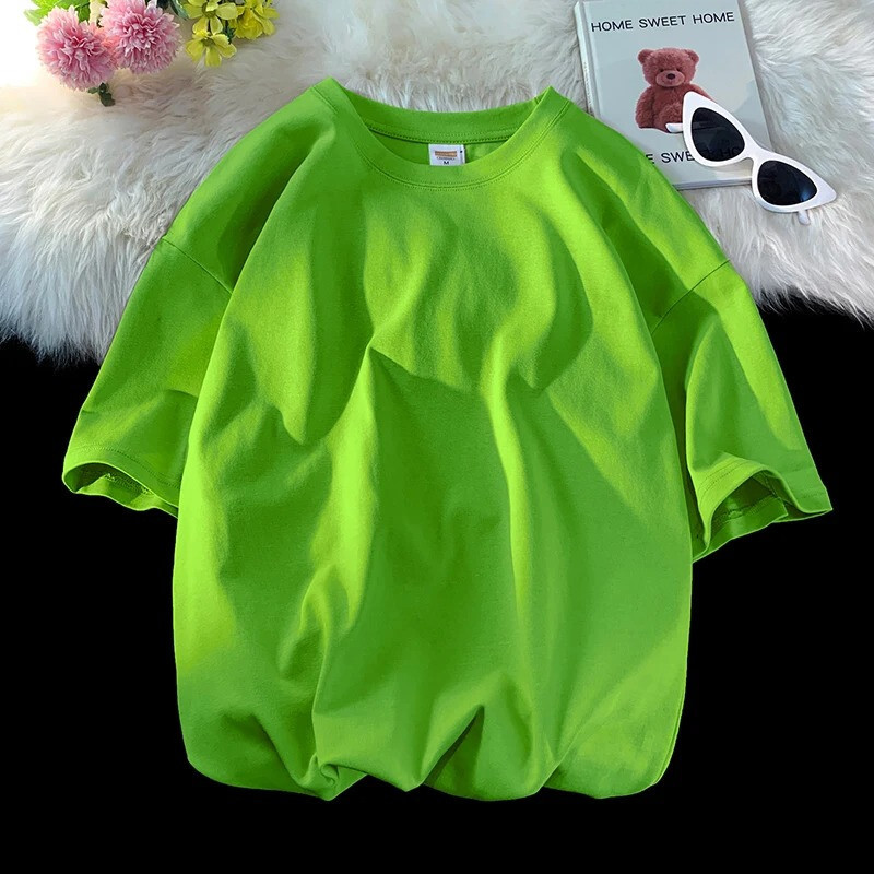 100% Cotton O-Neck Oversized Summer Short Sleeve Men’s T Shirt HipHop Streetwear