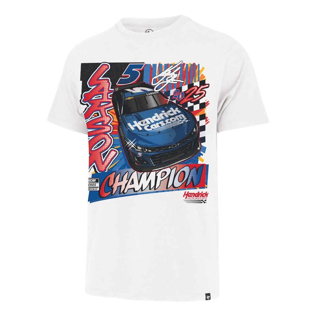 Kyle Larson 2025 NASCAR Cup Champion T Shirt ’47 Racing Hendrick Tee