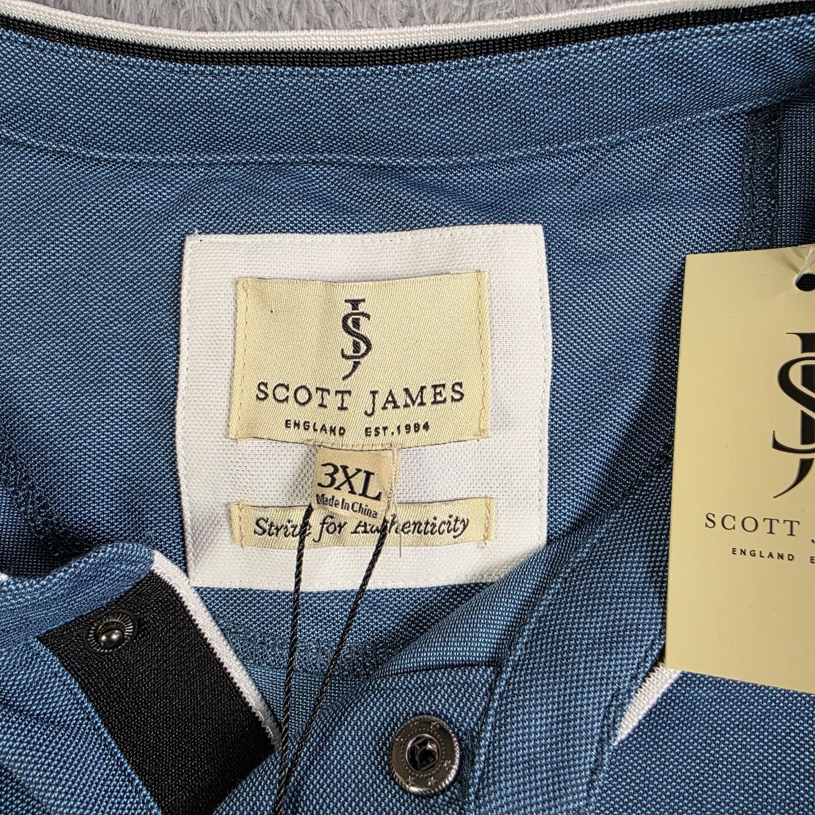 Scott James Tee Shirt Size 3XL Blue NWT