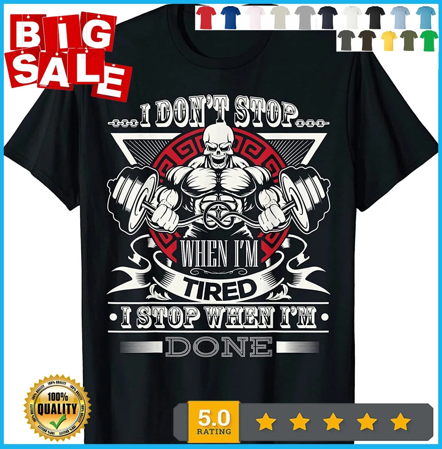 2025/NEW LIMITED Fitness Motivational Gym Workout Bodybuilding Bodybuilder T-Shi
