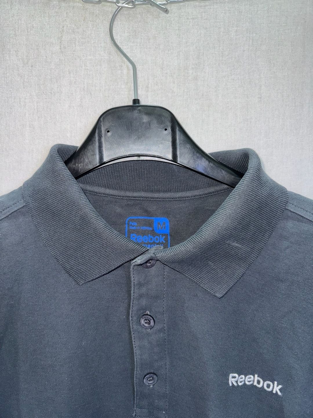 Reebok Elements Short Sleeve Cotton Polo Shirt in Midnight Navy