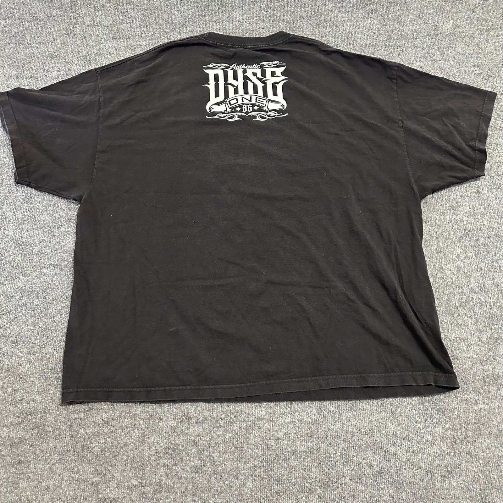 Dyse One T-Shirt Mens Size 4XL Black Graphic Chicano Streetwear Lowrider Skull
