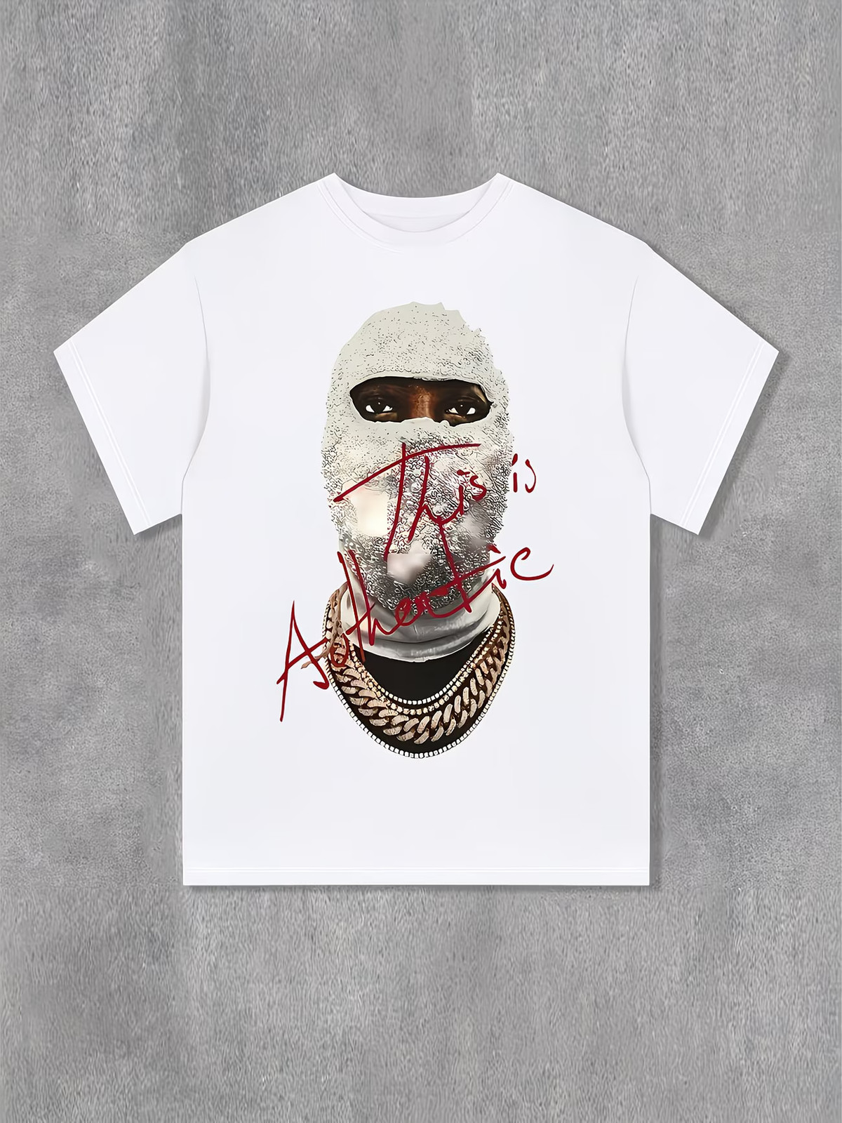 Loose-Fitting Round-Neck Printed T-Shirt