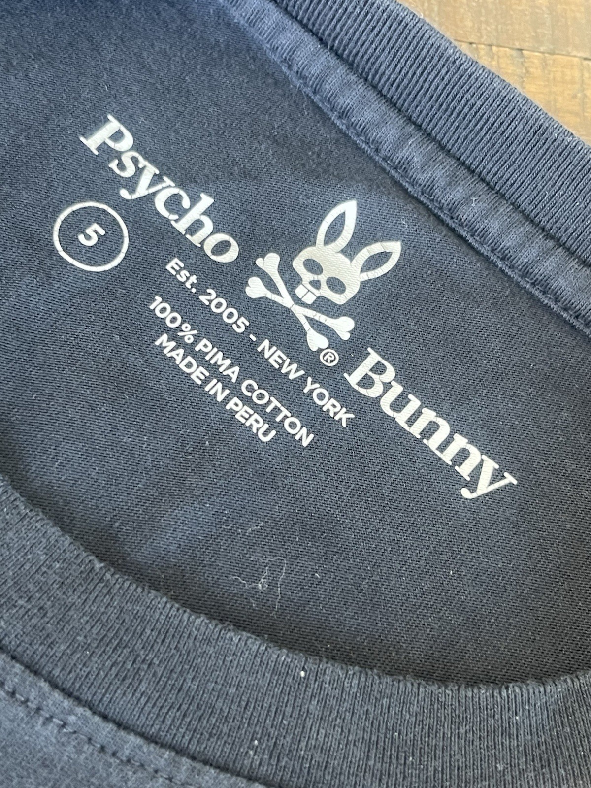 Psycho Bunny Black Pima Cotton Crew Neck T-Shirt