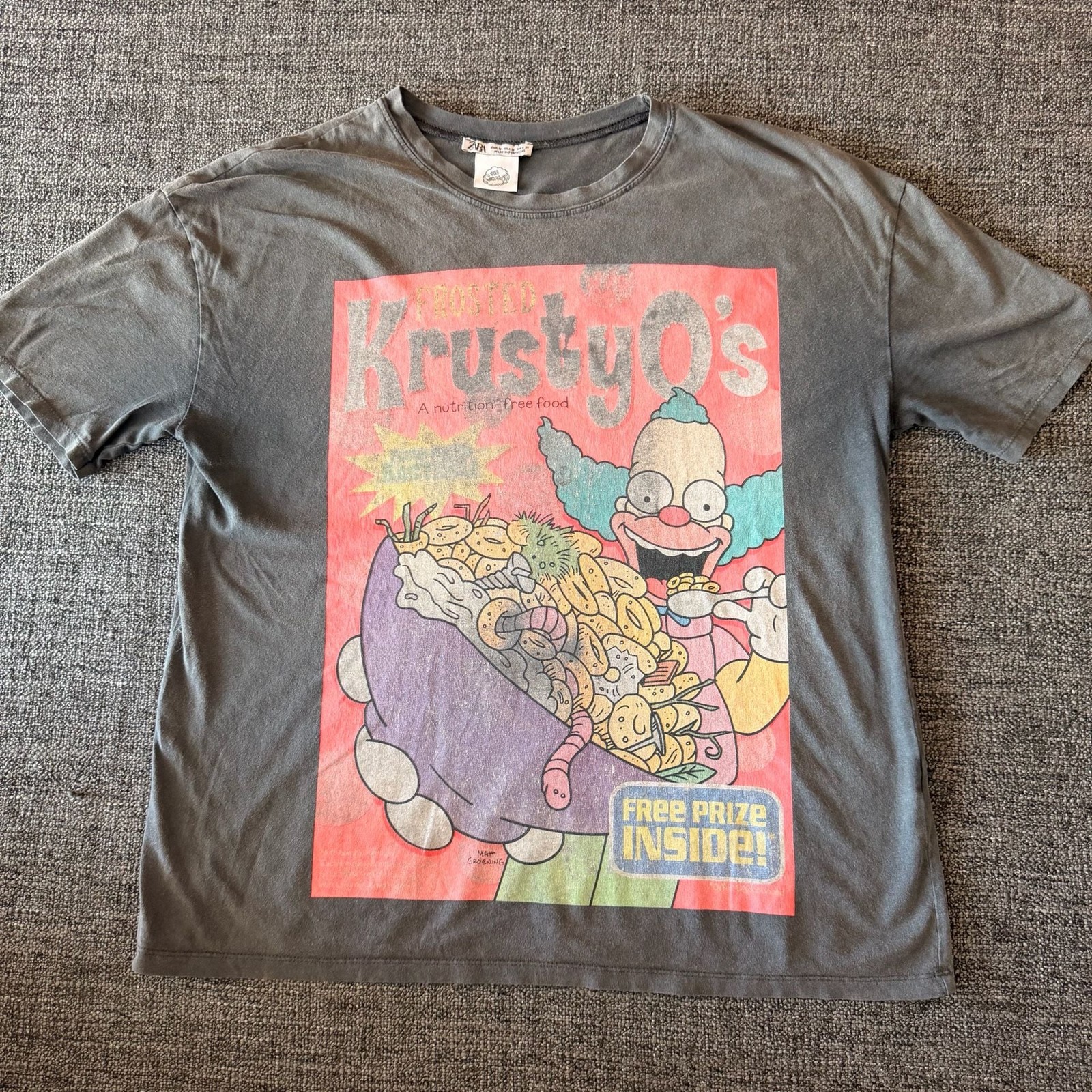 Zara The Simpsons Frosted Krusty O’s Graphic T-Shirt