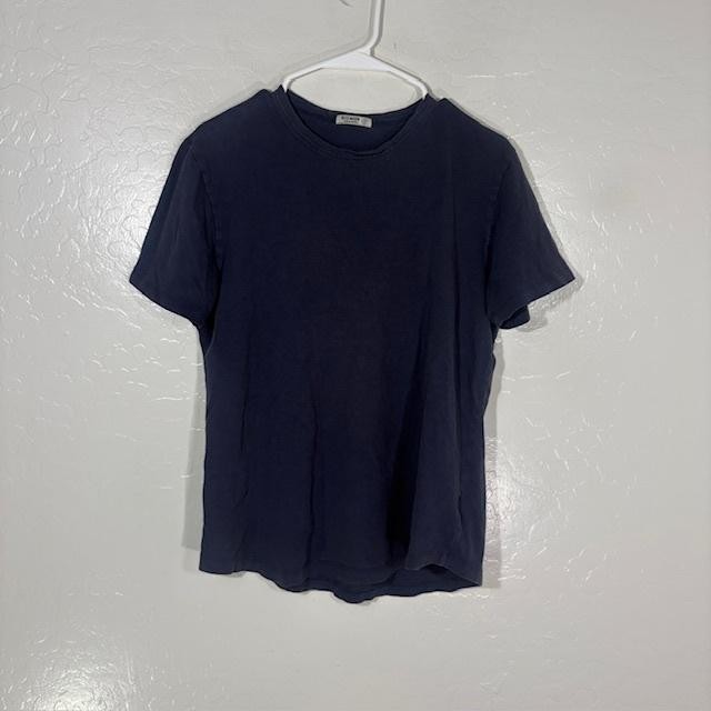 Buck Mason Shirt Mens Small Blue 100% Cotton Crewneck Tee Made USA Solid Basic