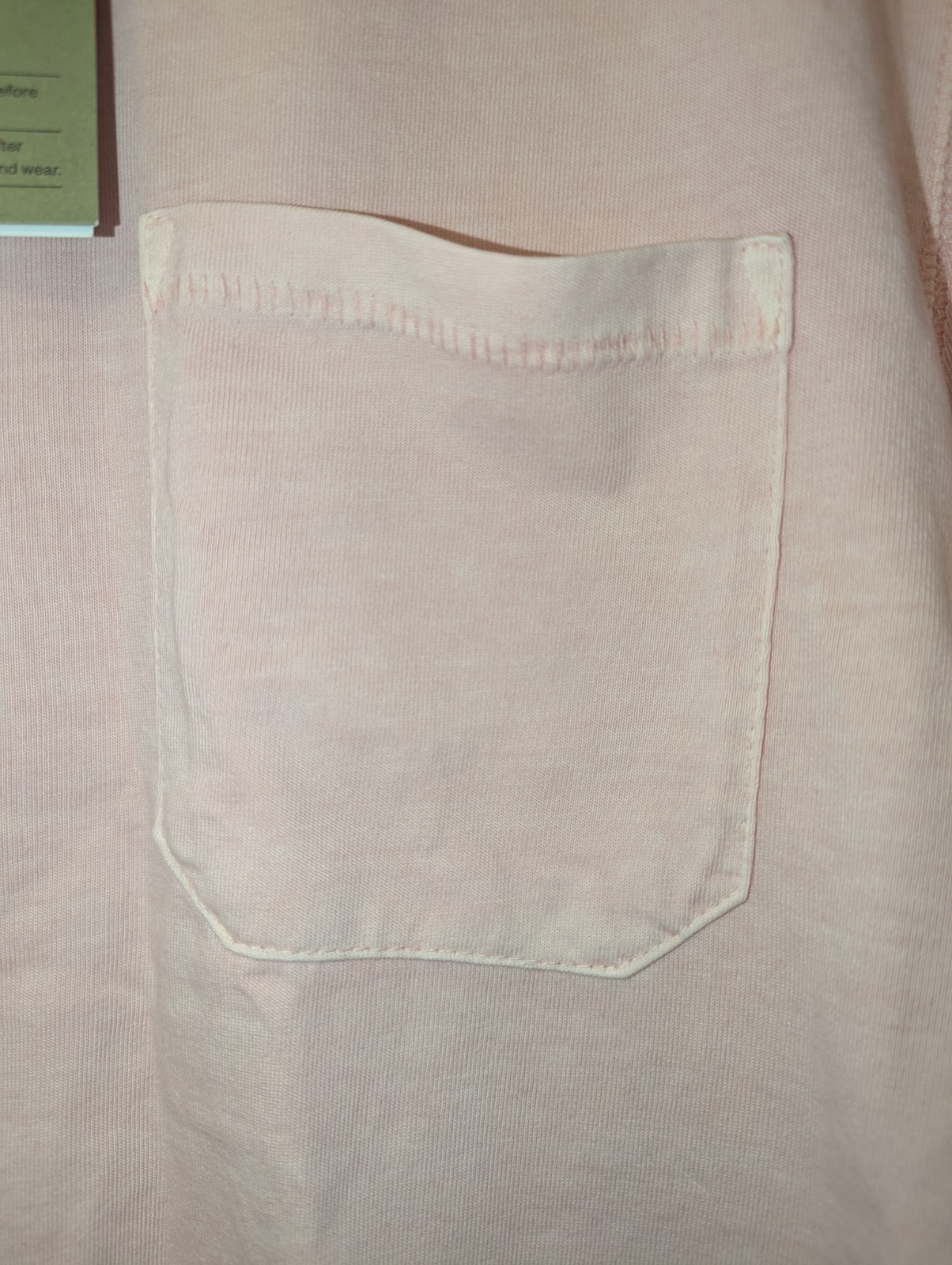 Goodfellow & Co Mens Sz Large Crew Neck Long Sleeve Shirt Pink w/Pocket. NWT.
