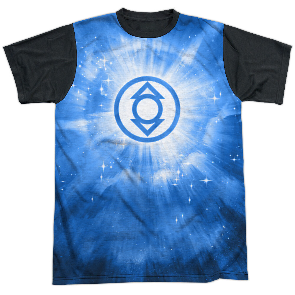 Green Lantern Indigo Energy Adult Halloween Costume T Shirt (Black Back), S-3XL