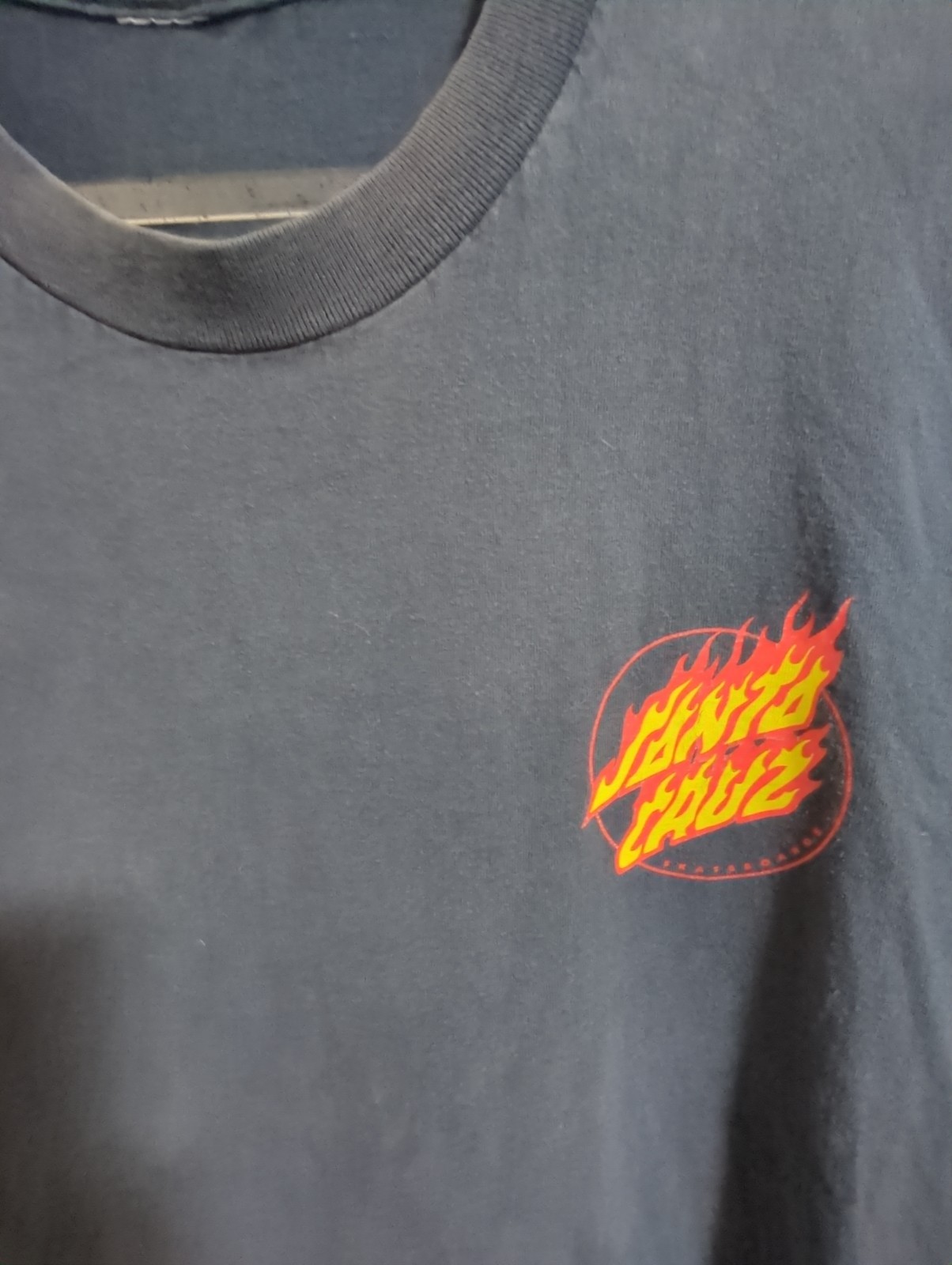 Vintage Santa Cruz Shirt Men’s Blue Skateboard Surf Beach Chest Logo