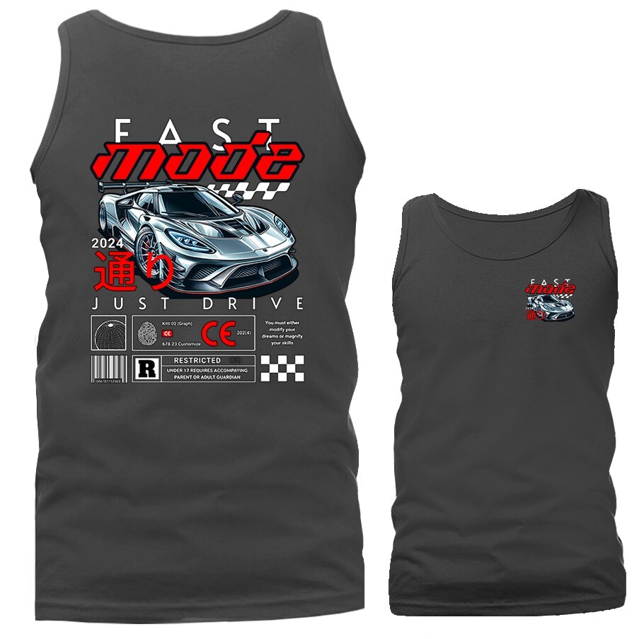 Fast Mode Imported Tuned Custom JDM Sports Car Graphic Tank Top