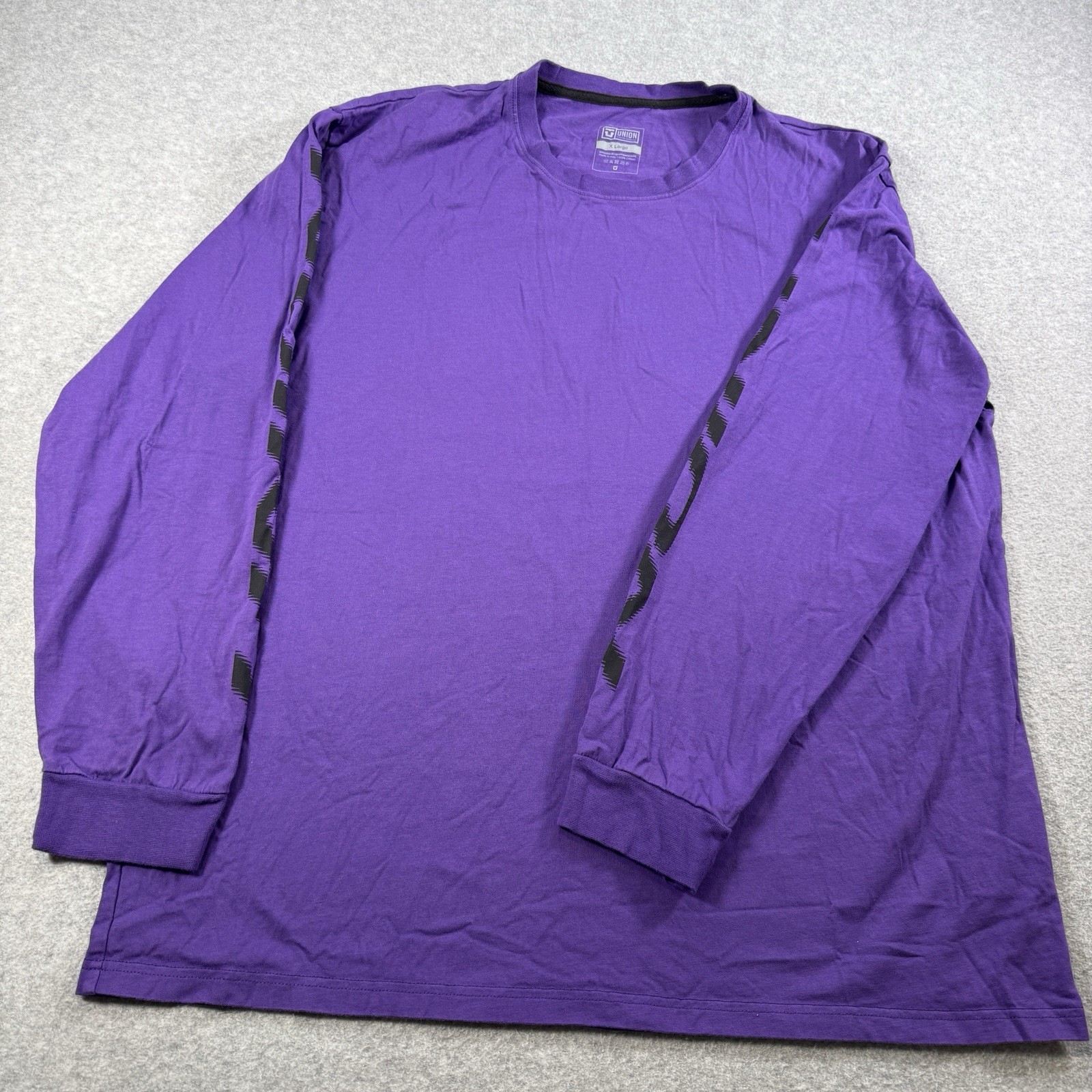 Union Bindings LS Purple T Shirt XL Crewneck Sleeve Logos Cotton Made in Italy