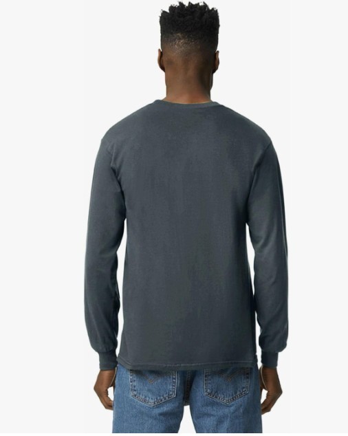 Gildan Ultra Cotton Long Sleeve T-Shirt Style G2400, Dark Heather (6 Pack)- 2XL