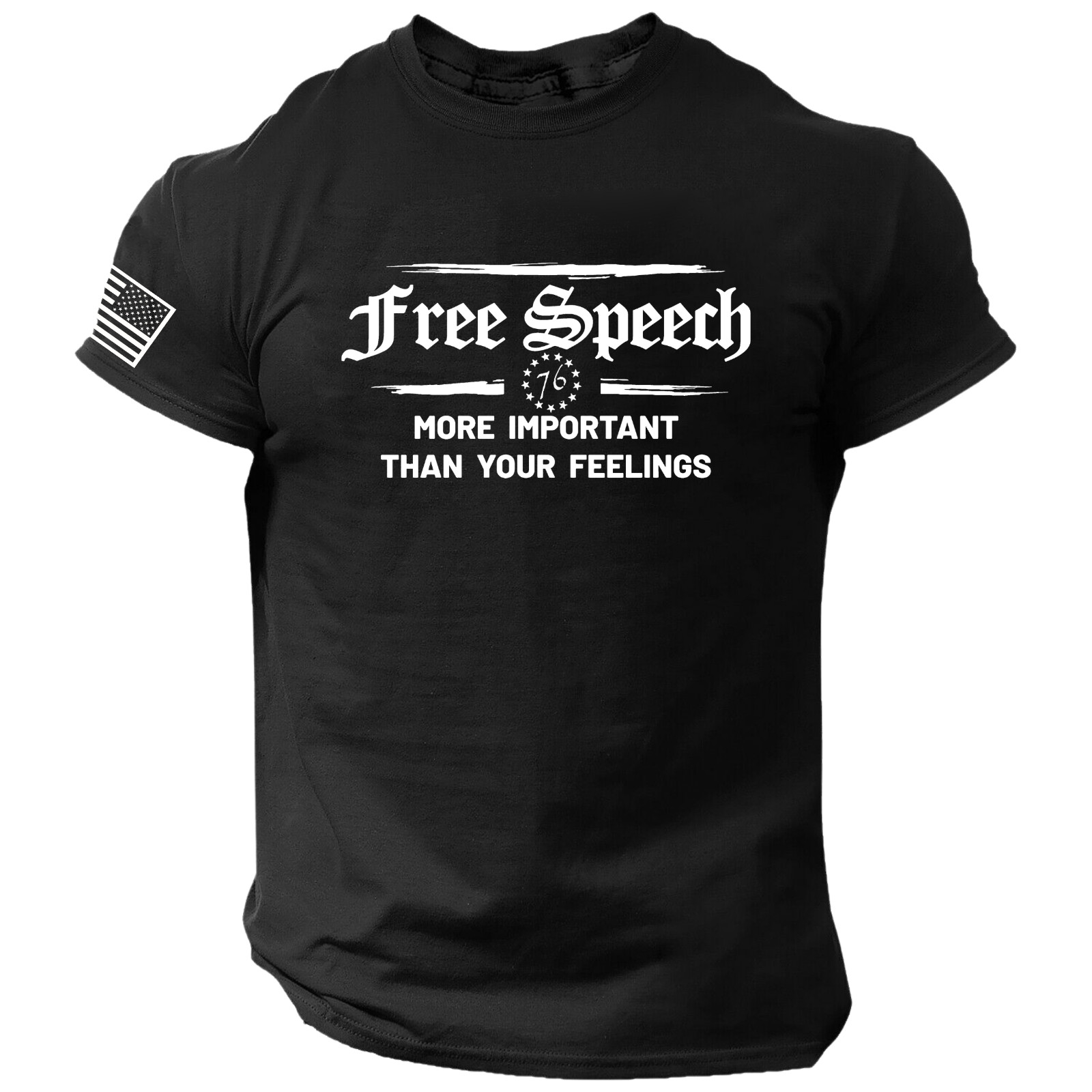 Free Speech 1st Amendment T-SHIRT American Patriotic 1776 America USA Freedom