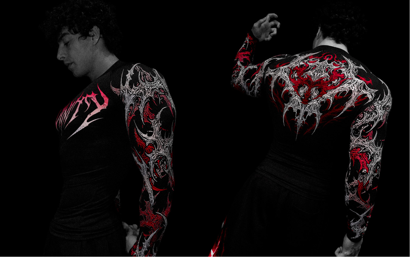 Breathedivinity Striped high-elastic sports tight long-sleeved shirt