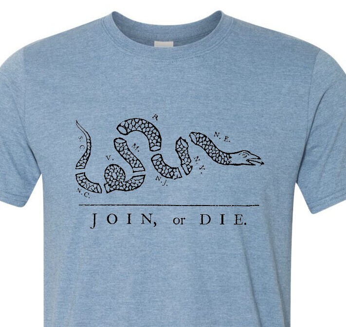 Join or Die! America’s Founding Fathers – History Tee – Fast Shipping – Soft