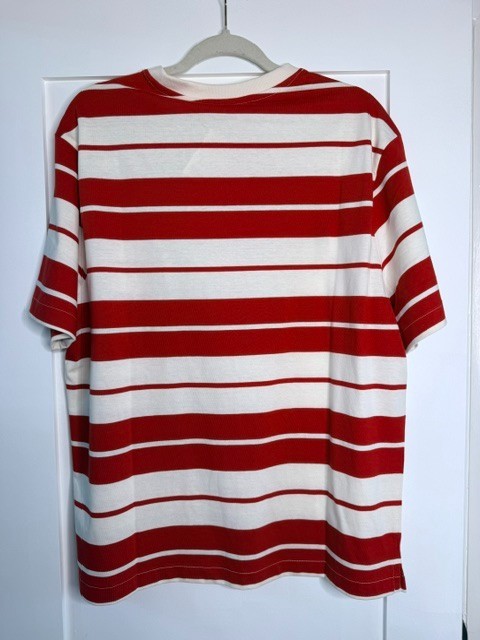 Plenum Studio T Shirt Men’s Large Red White Striped Oversized Boxy Streetwear L