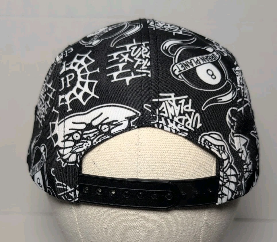 Urban Planet Streetwear Hat Adjustable Black/White Tattoo Style