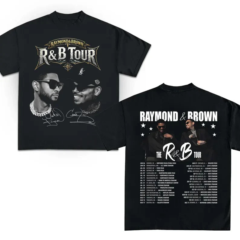 Chris Brown Usher Raymond THE R&B TOUR 2026 unisex shirt AN70264