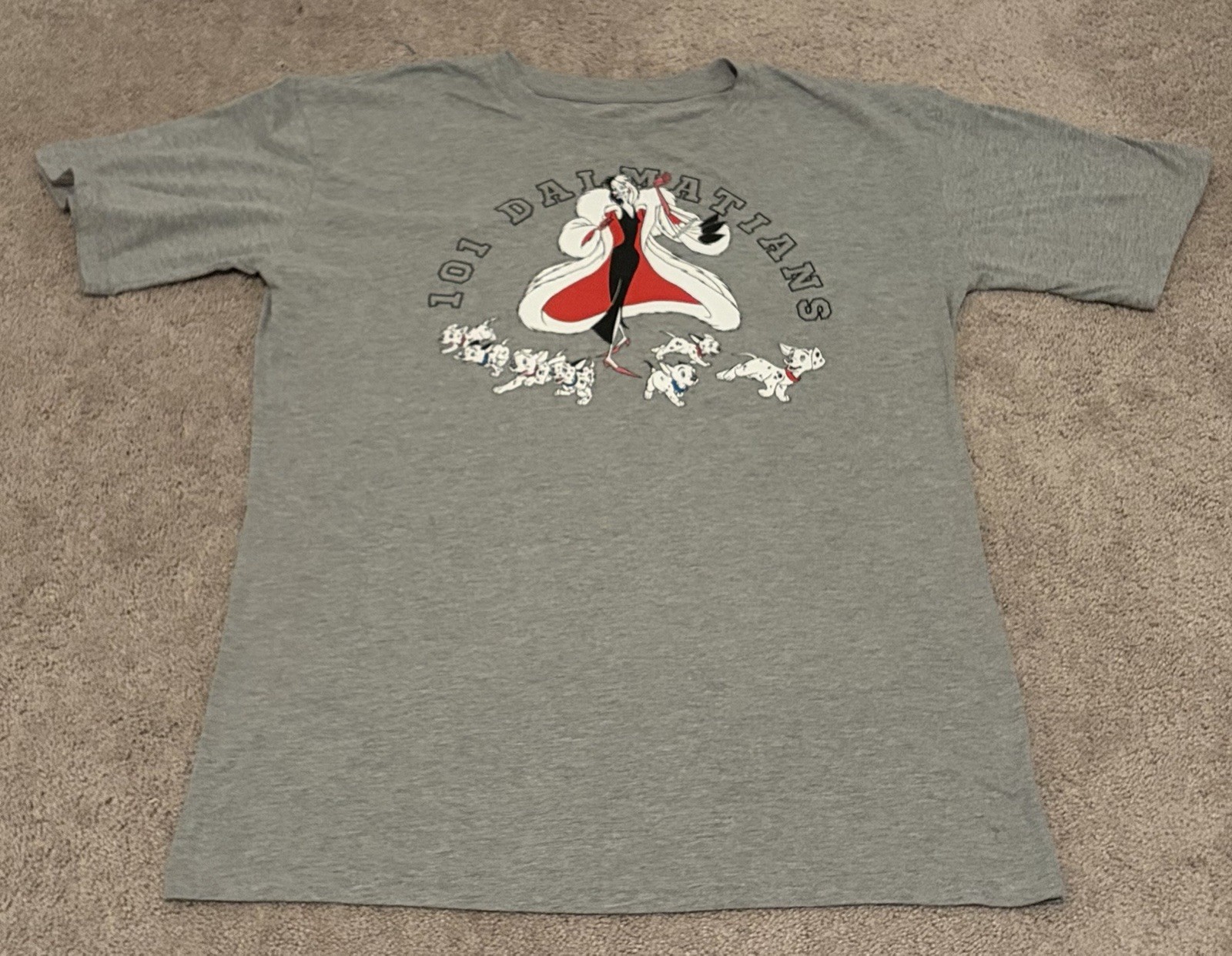 Disney 101 Dalmatians Cruella Deville Puppies T Shirt Men’s Size Medium